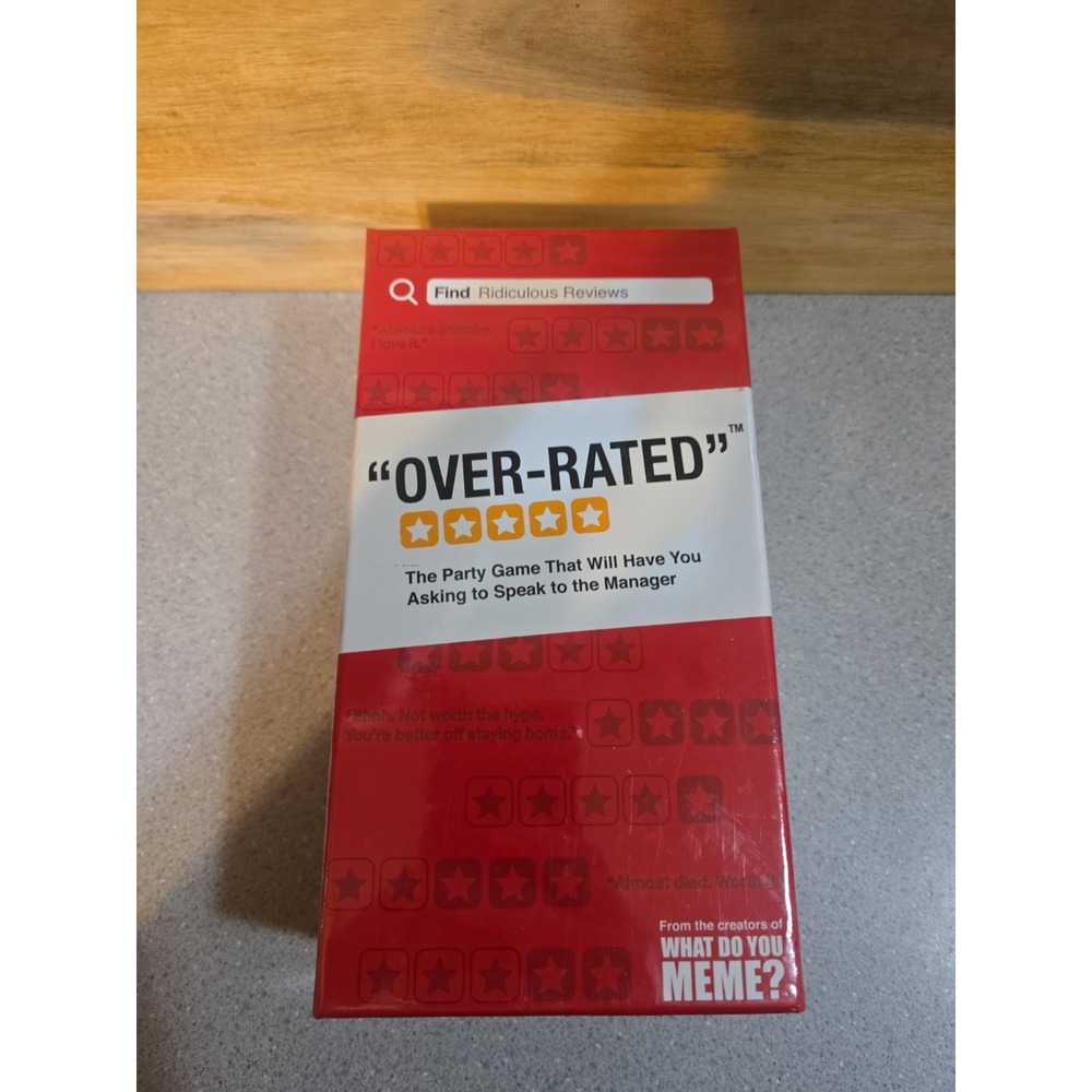 Over-Rated Adult Party Card Game New Sealed, Makers Of What Do You Meme?